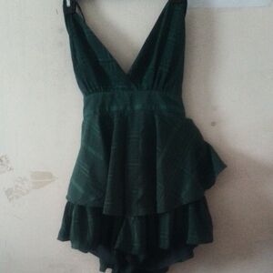 Chic Forest Green Mini Dress